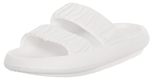 Brandsseller Hausschuhe Damen Pantoletten Doppel Band Badeschuhe Hohe Weiche Phylon Slipper von Brandsseller