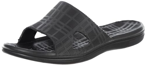 Brandsseller Herren Badeschuhe Badeschlappen Badelatschen Strandschuhe Uni (Schwarz Uni, EU Schuhgrößensystem, Erwachsene, Numerisch, M, 45) von Brandsseller
