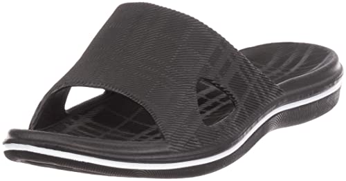 Brandsseller Herren Badeschuh 41/44 Pantolette Badeschlappe Badelatsche Strandschuh Sauna Schwimmbad – Schwarz von Brandsseller