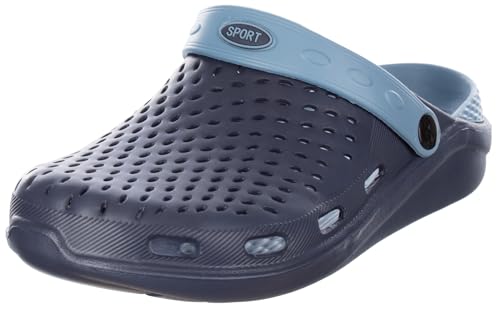 Brandsseller Herren Clog 40 Gartenclog Pantolette Hausschuh Gartenschuh Badeschuh – Navy/Blau von Brandsseller