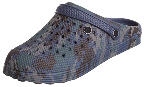 Brandsseller Herren Clog 44 Gartenclog Camuflage Pantolette Hausschuh Gartenschuh Badeschuh – Navy von Brandsseller