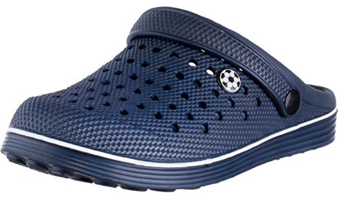 Brandsseller Herren Clog Fußball Sommerclog Badeschuh Gartenschuh Hausschuh - Navy 42 von Brandsseller