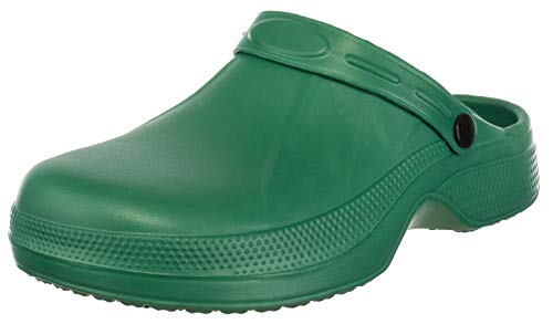 Brandsseller Herren Clog Hausschuh Gartenschuh Grün 42 von Brandsseller