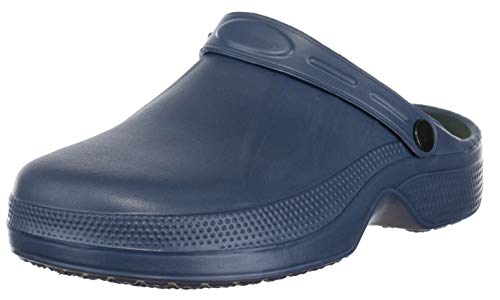 Brandsseller Herren Clog Hausschuh Gartenschuh Navy 41 von Brandsseller