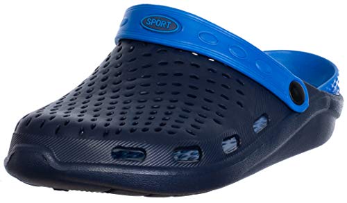 Brandsseller Herren Clog Sport Freizeitschuh Hausschuh Gartenschuh Badeschuh - Navy/Blau 40 von Brandsseller