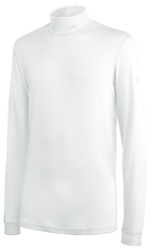 Brandsseller Herren Ski Shirt 56 Weiss 100% Baumwolle Langarm Rollkragen von Brandsseller