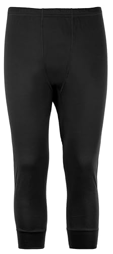 Brandsseller Herren Thermo Unterhose Lang Sportunterwäsche Frottee Innen Fleece Funktionswäsche Schwarz 56 von Brandsseller
