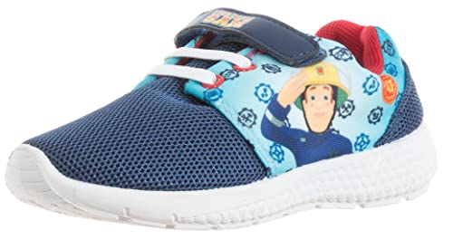 Brandsseller Jungen Sneaker 29/30 Freizeitschuh Hausschuh Kindergarten mit Motiv Mesh Klettverschluss Gummizug - Blau von Brandsseller