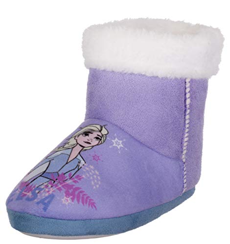 Brandsseller Mädchen Hüttenschuh Hausschuh mit Motiven im Stil von Frozen Violett 25/26 von Brandsseller