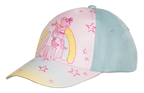 Brandsseller Mädchen Kinder Cap Kappe Sonnenhut mit Motiv Schweinchen Hellblau 54 von Brandsseller