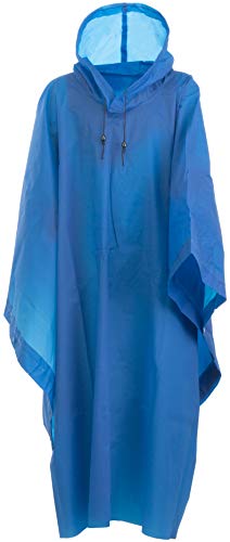 Brandsseller Regenjacke Regenponcho Regencape mit Kapuze und Seitendruckknöpfen Outdoor Blau von Brandsseller