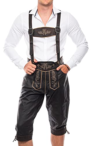 Brandsseller Trachten Lederhose Herren Capri-Länge Dunkelbraun – Gr. 56 – Oktoberfest Brandsseller Trachten Lederhose Herren Capri-Länge Dunkelbraun – Gr. 56 – Oktoberfest von Brandsseller
