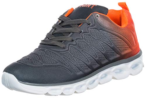 Brandsseller Trendiger Herren Laufschuh Sneaker Schnür Sport Fitness Turnschuh - Grau/Orange 42 von Brandsseller