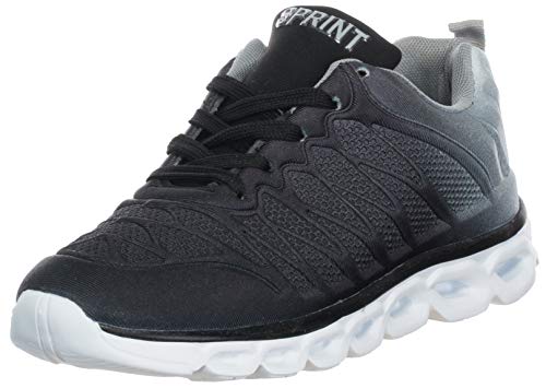 Brandsseller Trendiger Herren Laufschuh Sneaker Schnür Sport Fitness Turnschuh - Schwarz/Grau 41 von Brandsseller