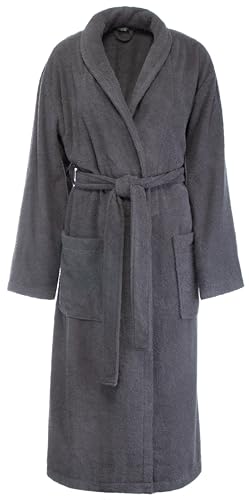 Brandsseller Unisex Bademantel Damen Herren Baumwolle | Morgenmantel | Saunamantel | Anthrazit | L Brandsseller Unisex Bademantel Damen Herren Baumwolle | Morgenmantel | Saunamantel | Anthrazit | L von Brandsseller