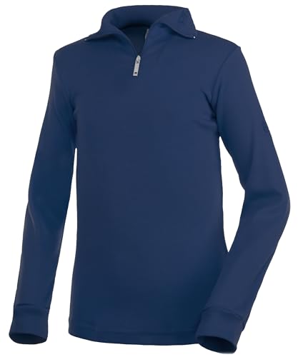 Medico Kinder Ski Shirt, blau, 140, 100% Baumwolle, Langarm, Rollkragen, Reißverschluss, blau, 140 von Brandsseller