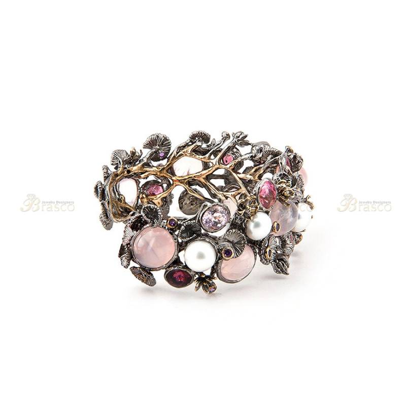 Bunte Edelstein Armband in Sterling Silber, Zarte Armband, Frauen Silber Vergoldet Schmuck, Geschenk Für Sie, Mama von BrascoJewelry