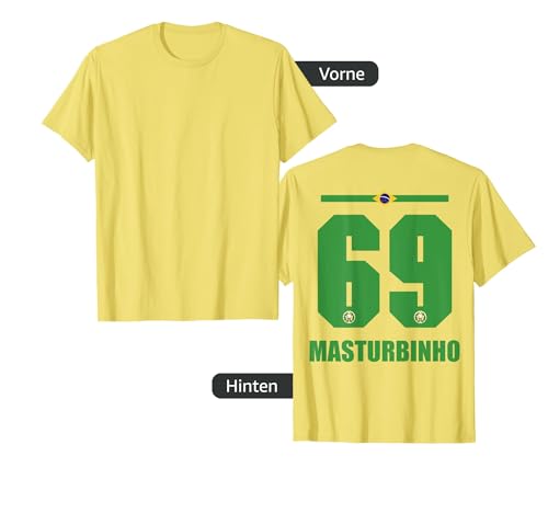 Brasilien Sauf Trikot Herren Masturbinho Saufnamen T-Shirt von Brasilien Sauf Trikot - Brasil Trikot Merch