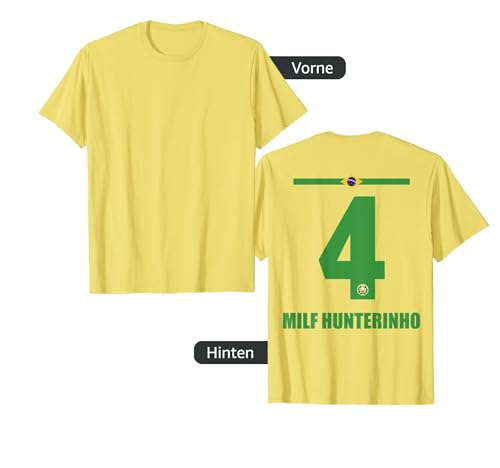Brasilien Sauf Trikot Herren Milf Hunter Saufnamen T-Shirt von Brasilien Sauf Trikot - Brasil Trikot Merch