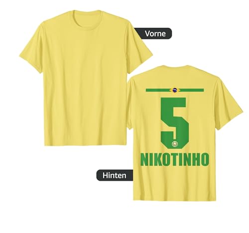 Brasilien Sauf Trikot Herren Nikotinho Saufnamen T-Shirt von Brasilien Sauf Trikot - Brasil Trikot Merch