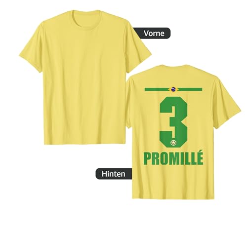 Brasilien Sauf Trikot Herren Promille Saufnamen T-Shirt von Brasilien Sauf Trikot - Brasil Trikot Merch