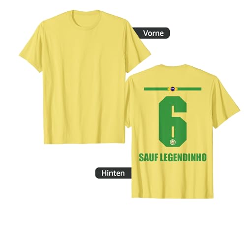 Brasilien Sauf Trikot Herren Sauf Legende Saufnamen T-Shirt von Brasilien Sauf Trikot - Brasil Trikot Merch