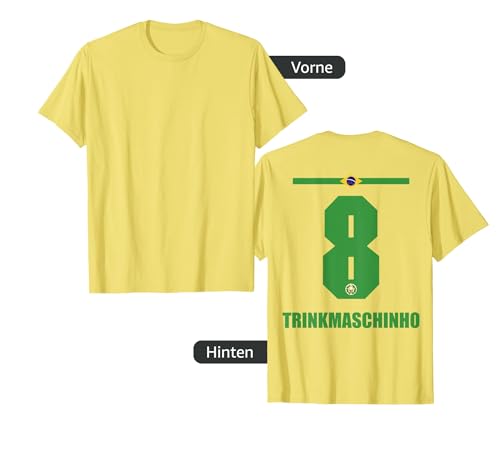 Brasilien Sauf Trikot Herren Trinkmaschine Saufnamen T-Shirt von Brasilien Sauf Trikot - Brasil Trikot Merch