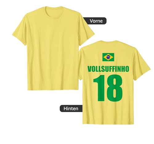 Herren Brasilien Party & Sauf Trikot für Malle Urlaub Partycrew T-Shirt von Brasilien Sauf Trikot - Das Original - Partyoutfit