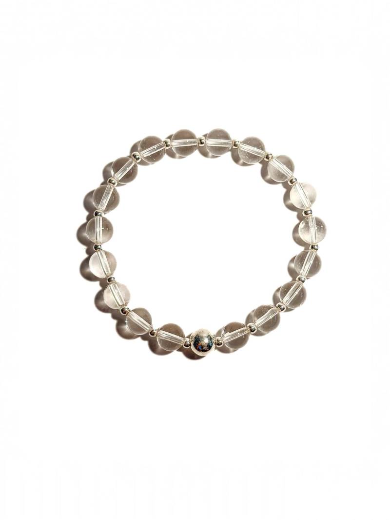 Armband Aus Bergkristall Und 925-Er Sterlingsilberkugeln | Als Geschenk Für Frau Oder Freundin von BraslePel