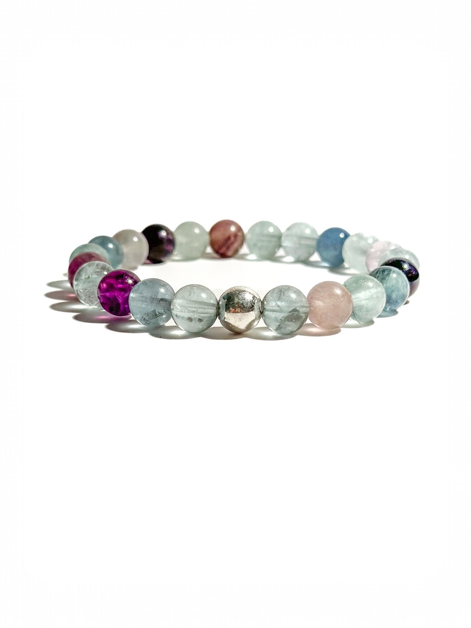Armband Aus Fluorit-Perlen Mit 925-Er Sterlingsilber-Kugel | Als Geschenk Für Frau Oder Freundin Armband Aus Fluorit-Perlen Mit 925-Er Sterlingsilber-Kugel | Als Geschenk Für Frau Oder Freundin von BraslePel