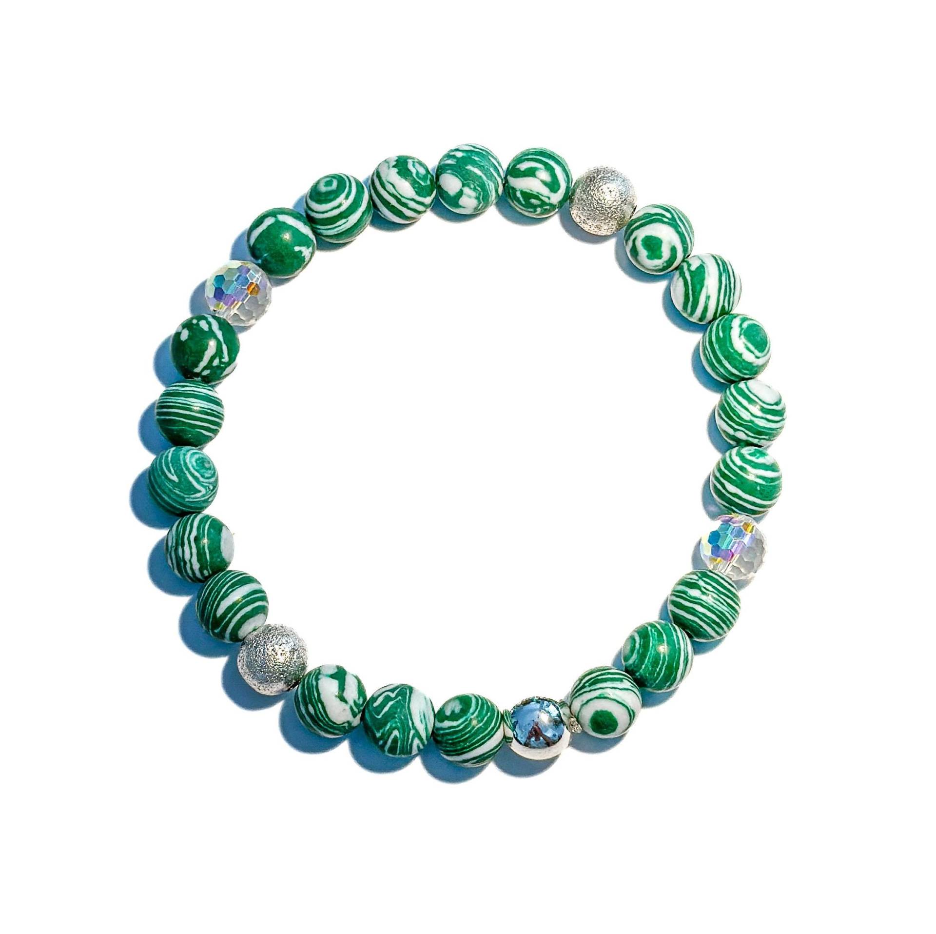 Armband Aus Grün-Weißen Natursteinperlen | Als Geschenk Für Frau Oder Freundin Armband Aus Grün-Weißen Natursteinperlen | Als Geschenk Für Frau Oder Freundin von BraslePel