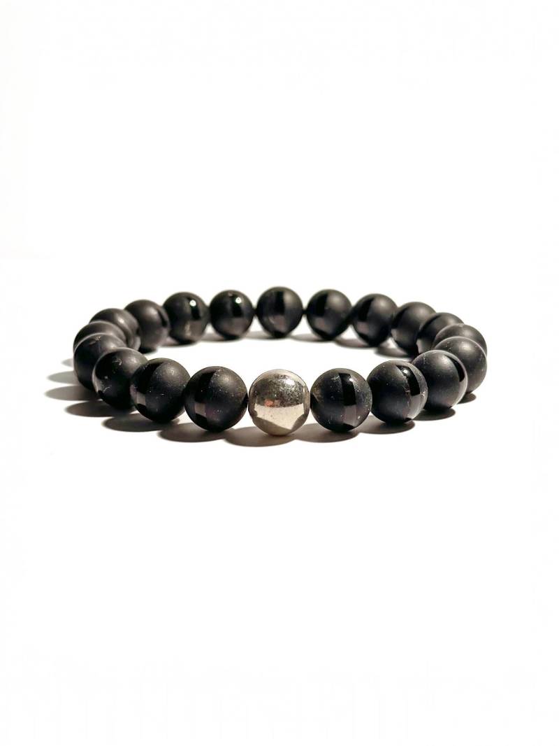 Armband Aus Schwarzen Onyxperlen Mit 925-Er Sterlingsilberkugel | Armband Als Geschenk Für Frau Oder Freundin Armband Aus Schwarzen Onyxperlen Mit 925-Er Sterlingsilberkugel | Armband Als Geschenk Für Frau Oder Freundin von BraslePel