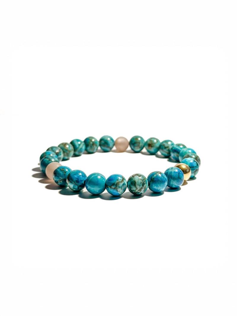 Armband Aus Türkisen Afrika-Jaspis-Perlen Mit Vergoldeter Sterlingsilberkugel| Als Geschenk Für Frau Oder Freundin Armband Aus Türkisen Afrika-Jaspis-Perlen Mit Vergoldeter Sterlingsilberkugel| Als Geschenk Für Frau Oder Freundin von BraslePel
