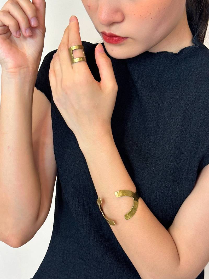 Messingarmband | Manschette Armband Armreif Gold Handgemachtes Freundschafts von BrassTonkinCraft