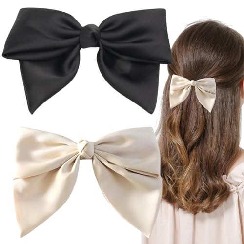 Brateuanoii 2 Stück Schleifen-Haarspange, Damen-Haarspangen Mit Schleife, Eleganter Satin-Haarschmuck Für Mädchen, Haarspangen Mit Großer Schleife, Französische Haarspangen Für Frauen Mädchen Brateuanoii 2 Stück Schleifen-Haarspange, Damen-Haarspangen Mit Schleife, Eleganter Satin-Haarschmuck Für Mädchen, Haarspangen Mit Großer Schleife, Französische Haarspangen Für Frauen Mädchen von Brateuanoii