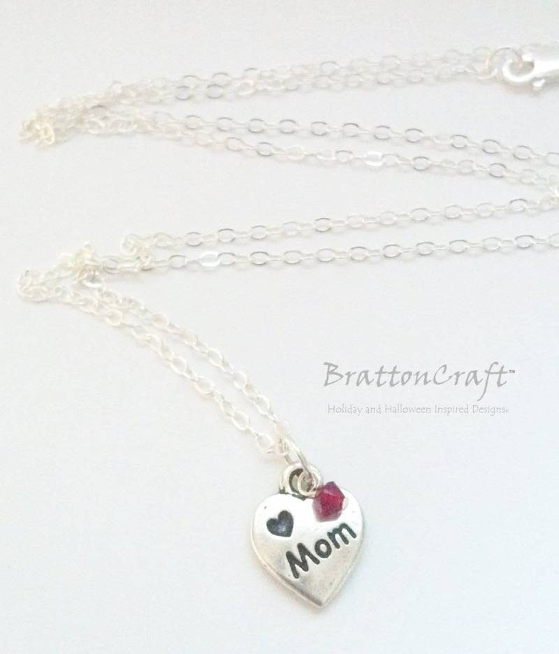 Muttertag Halskette - Reversible Mom Herz Xoxo Halskette- Silber von BrattonCraft