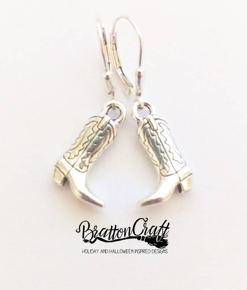 Silber Cowboy Boot Ohrringe Western Cowgirl Schmuck von BrattonCraft