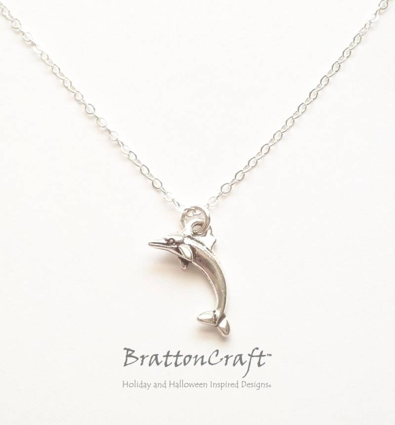 Silber Delfin Halskette Strand Schmuck Geschenk von BrattonCraft
