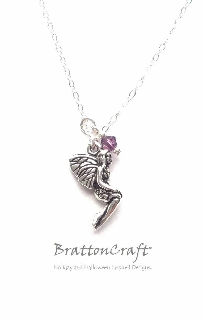 Silberfee Halskette Amethyst Kristall, Sterling Silber Kette von BrattonCraft