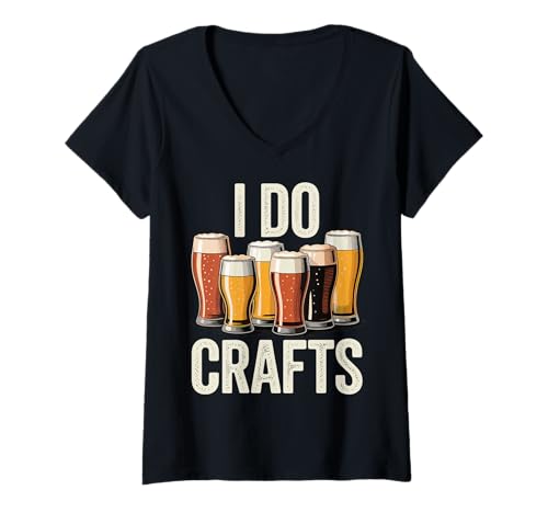 Damen I Do Crafts Bier T-Shirt mit V-Ausschnitt Damen I Do Crafts Bier T-Shirt mit V-Ausschnitt von Brauerei Craft Beer Trinken Heimbrauer