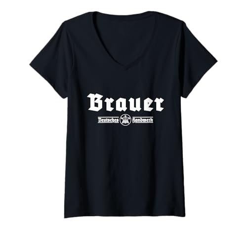 Damen Brauer Mälzer Braumeister Deutsches Handwerk Geschenk T-Shirt mit V-Ausschnitt Damen Brauer Mälzer Braumeister Deutsches Handwerk Geschenk T-Shirt mit V-Ausschnitt von Braumeister Brauerei Handwerk Geschenk