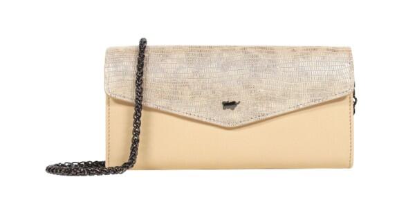 Braun Büffel - Braun Büffel Geldbörse mit Kette Lizzy Beige, 48159 von Braun Büffel