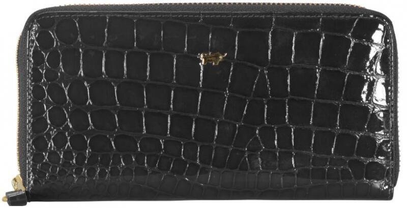 Braun Büffel - Braun Büffel Glanzkroko Damen mit RV echt Leder schwarz Schwarz von Braun Büffel