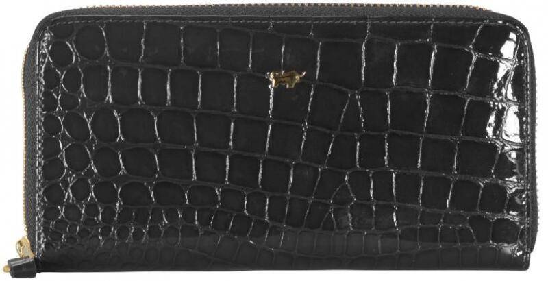 Braun Büffel - Braun Büffel Glanzkroko Damen mit RV echt Leder schwarz Schwarz von Braun Büffel