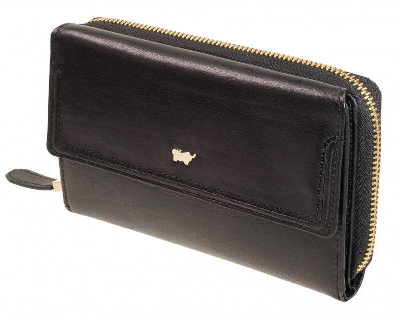 Braun Büffel - Braun Büffel Venice RV-Langbörse vegetabiles Rindleder schwarz Schwarz von Braun Büffel