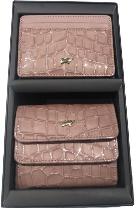 Braun Büffel - Braun Büffel Verona Set Geldbörse und Kartenetui echt Leder rose Rose von Braun Büffel