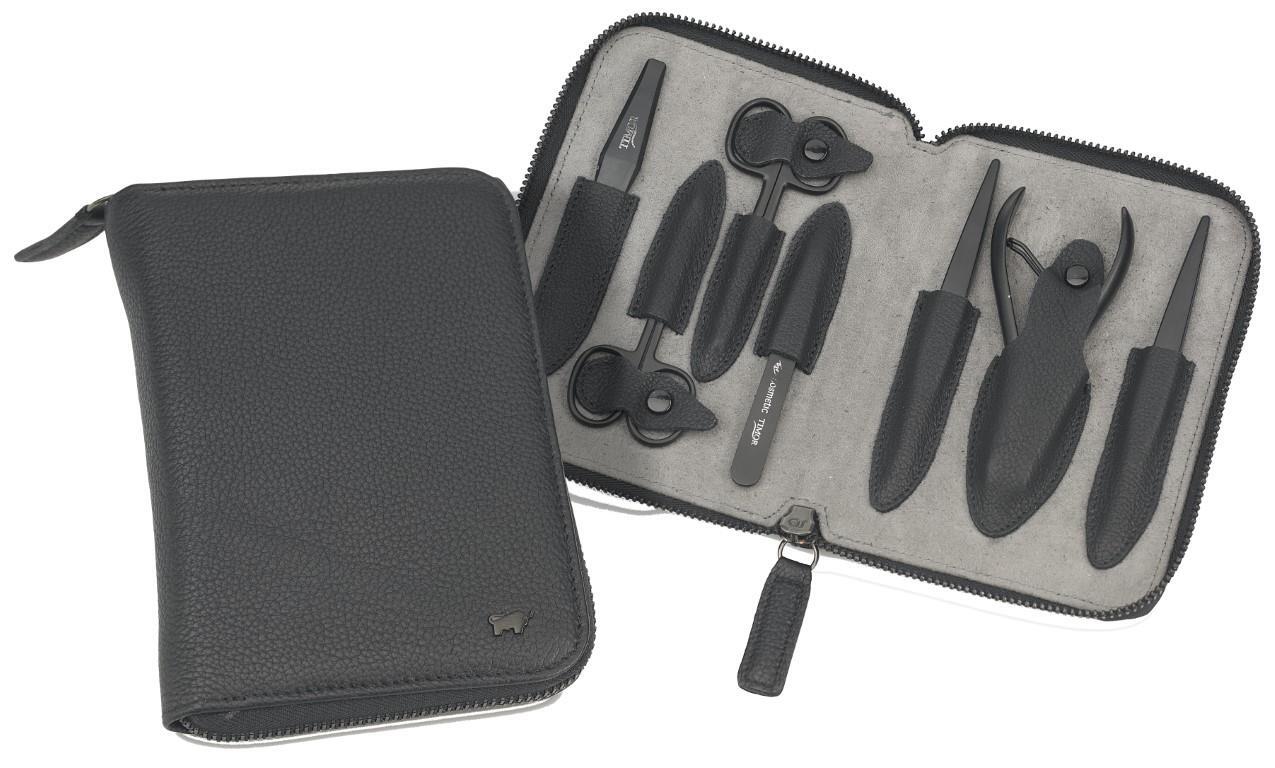 Braun Büffel - DALLAS Manicureetui Made In Germany Schwarz Schwarz von Braun Büffel