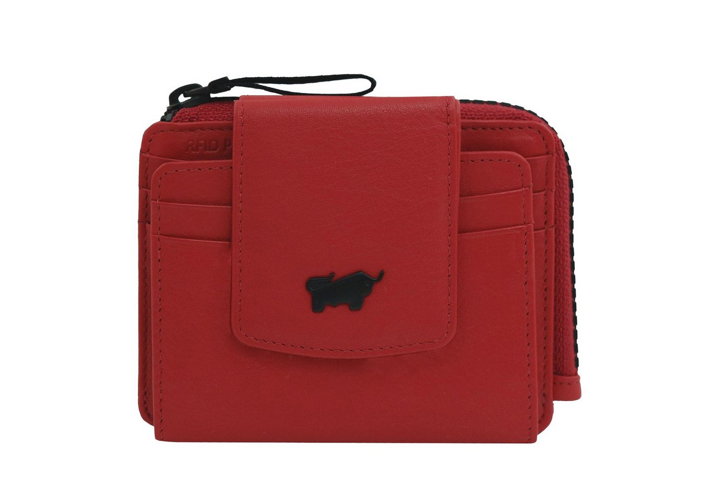 Braun Büffel Geldbörse CAPRI RFID Kartenbörse 8CS flame red von Braun Büffel