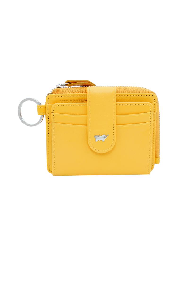 Braun Büffel - JOY RFID Kartenbörse mit Schlüsselring 8CS sonnengelb - Gr. - OS von Braun Büffel