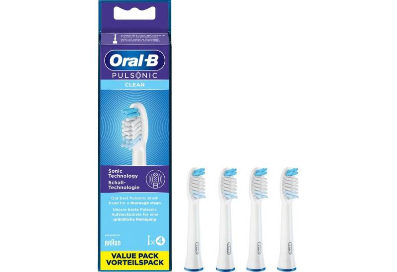 Oral-B Aufsteckbürsten Oral-B Oral-B Pulsonic Clean 4er, Aufsteckbürste von Oral-B